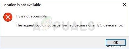 Cách khắc phục  Không thể thực hiện yêu cầu do lỗi thiết bị I / O  trên Windows 10? 