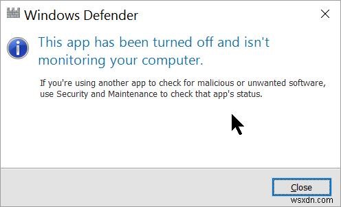 Cách sửa lỗi Windows Defender không bật 