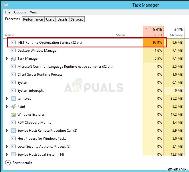 Khắc phục:Mức sử dụng CPU cao của Dịch vụ tối ưu hóa thời gian chạy .NET 