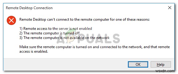 Khắc phục:Máy tính Từ xa không thể Kết nối với Máy tính Từ xa vì một trong những Lý do sau 