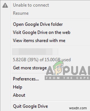 Khắc phục:Không thể kết nối Google Drive 