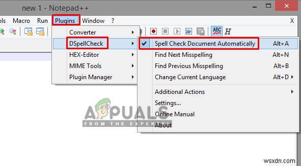 Cách cài đặt Plugin kiểm tra lỗi chính tả của Notepad ++ 