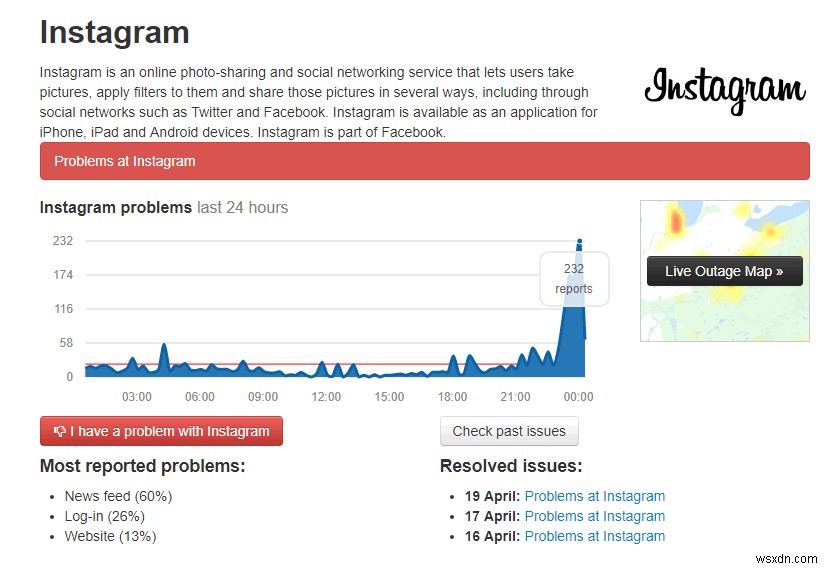 Khắc phục:Lỗi máy chủ 5xx trong Instagram 