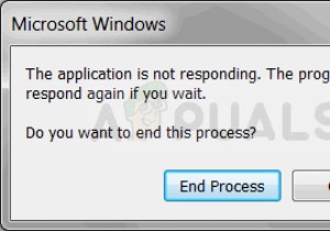 Khắc phục:Microsoft Windows không phản hồi 