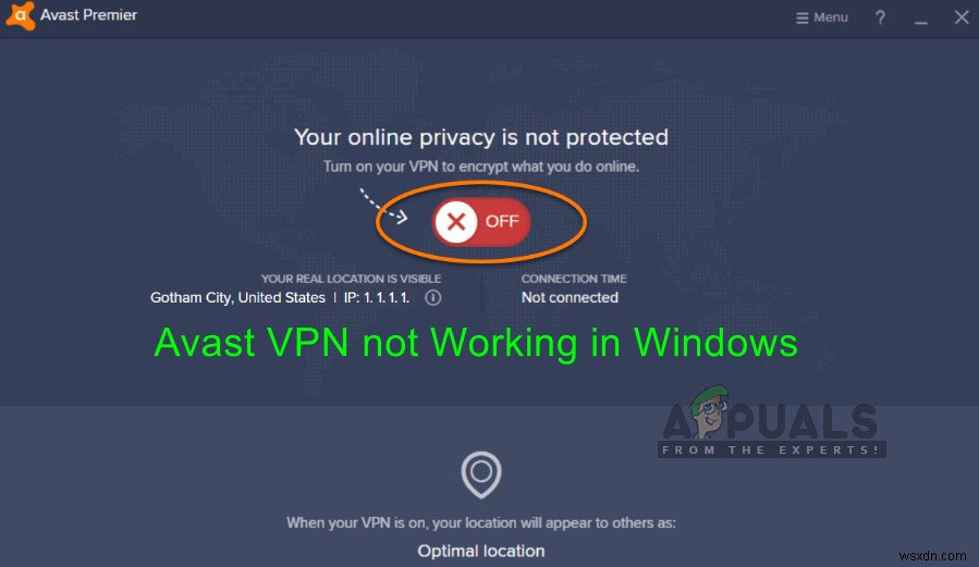 Khắc phục:Avast VPN không hoạt động 