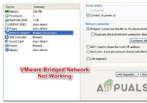 Khắc phục:Mạng cầu nối VMware không hoạt động 