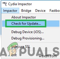 Khắc phục:Cydia Impactor không hoạt động 