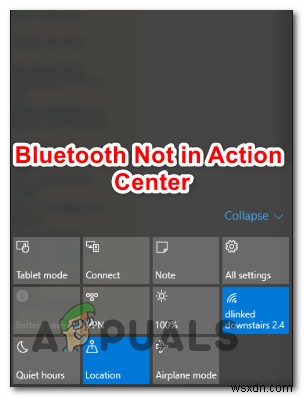 Khắc phục:Bluetooth không có trong Trung tâm hành động Windows 10 