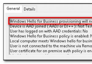 Khắc phục:Cấp phép Windows Hello for Business sẽ không được khởi chạy 