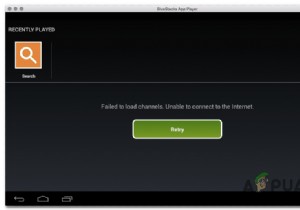 Khắc phục:Không thể tải kênh trong Bluestacks 