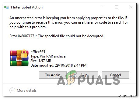 Khắc phục:Lỗi 0x80071771 trên Windows 10