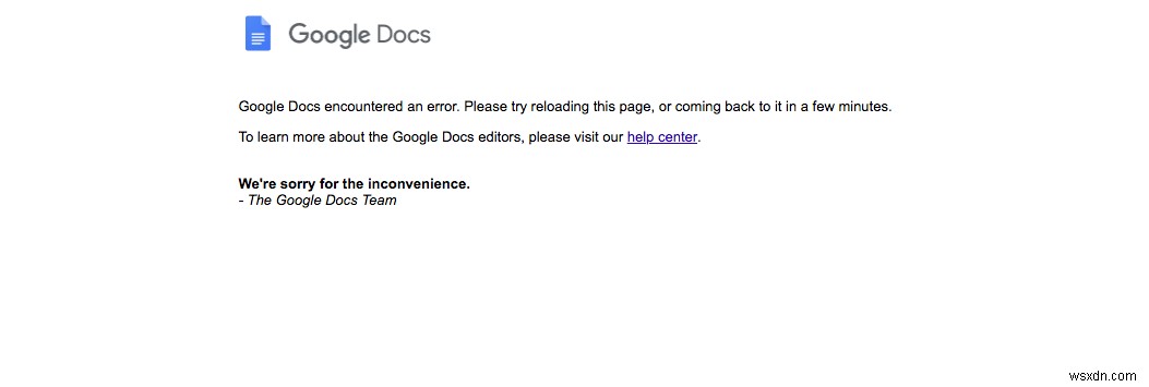 Khắc phục:Google Documents không hoạt động
