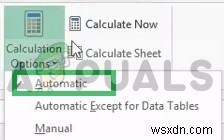 Khắc phục:Công thức Excel không cập nhật 