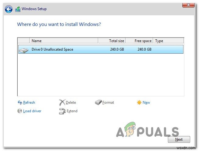 Khắc phục:Windows không thể chuẩn bị máy tính để khởi động vào giai đoạn cài đặt tiếp theo 