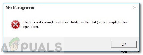 Khắc phục:Không có đủ dung lượng trên đĩa để hoàn thành thao tác này trên Windows 10 
