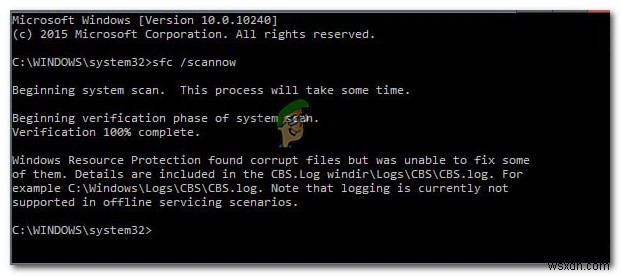 Khắc phục:Bảo vệ tài nguyên Windows đã tìm thấy tệp bị hỏng nhưng không thể sửa 
