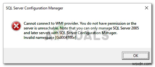 Khắc phục:Không thể kết nối với nhà cung cấp WMI trên Windows 10 