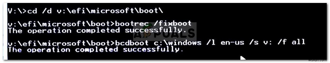 Khắc phục:Không tìm thấy phần tử Boorec / Fixboot trên Windows 10 