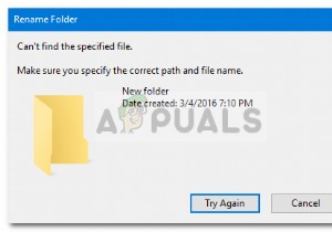 Khắc phục:Không thể đổi tên thư mục trên Windows 10 