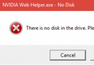 Khắc phục:NVIDIA Web Helper No Disk 