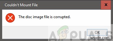 Khắc phục:Tệp hình ảnh đĩa bị hỏng trên Windows 10 