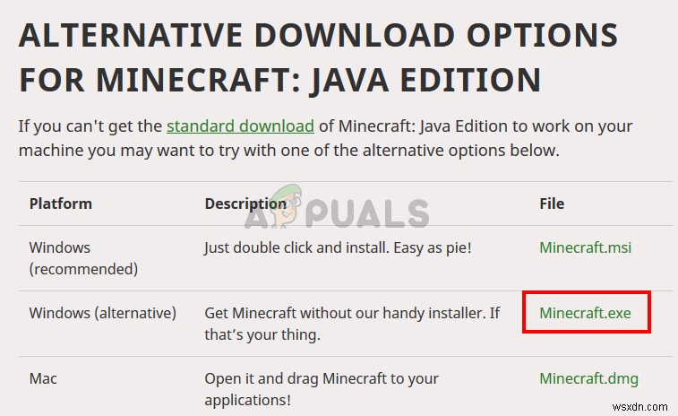 Khắc phục:Không thể cập nhật Trình khởi chạy gốc Minecraft 