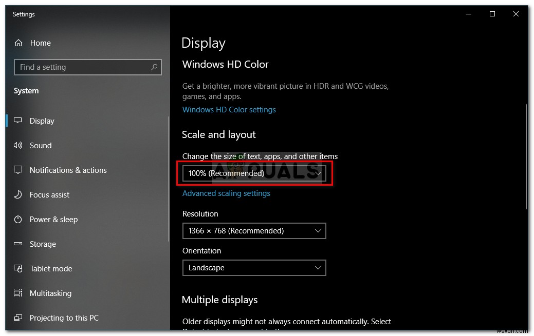 Khắc phục:Màn hình không hiển thị toàn màn hình trên Windows 10 