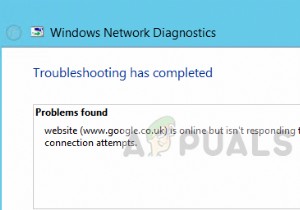 Khắc phục:Trang web đang trực tuyến nhưng không đáp ứng các nỗ lực kết nối 