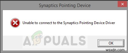 Khắc phục:Không thể kết nối với Trình điều khiển thiết bị trỏ Synaptics 