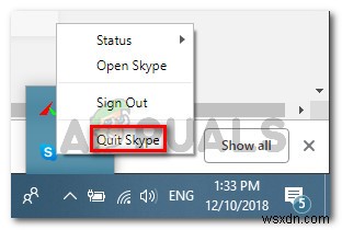 Khắc phục:Chúng tôi không thể mở Skype. Bạn đã đăng nhập trên máy tính này 