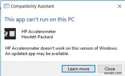 Khắc phục:HP Accelerometer không hoạt động trên phiên bản Windows này 