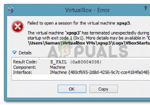 Khắc phục:Máy ảo đã kết thúc đột ngột trong khi khởi động với mã thoát 1 (0x1) 