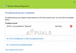 Khắc phục:DHCP không được bật cho Ethernet 