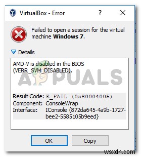 Khắc phục:AMD-V bị tắt trong BIOS (VERR_SVM_DISABLED) 