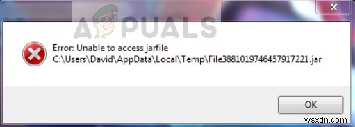 Khắc phục:Không thể truy cập Jarfile 