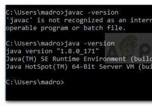 Khắc phục:Javac không được nhận dạng trên Windows 10 