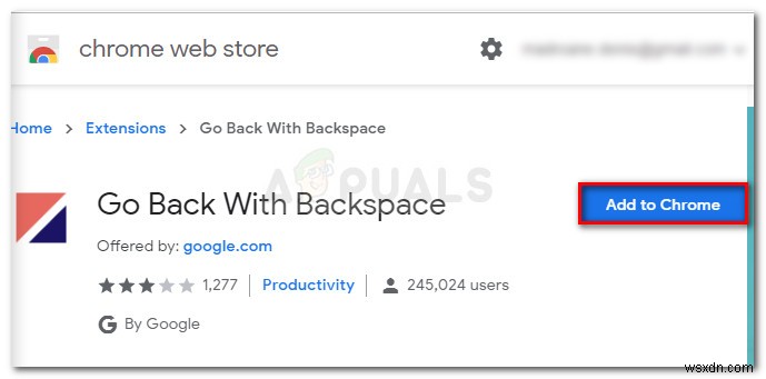 Khắc phục:Phím tắt Backspace không hoạt động trong Google Chrome 