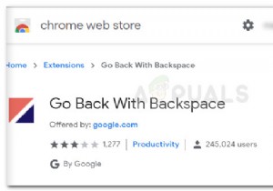 Khắc phục:Phím tắt Backspace không hoạt động trong Google Chrome 