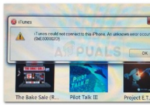 Khắc phục:Lỗi iTunes 0xE800002D 