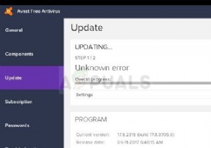 Cách khắc phục lỗi không xác định trên Avast khi cập nhật 