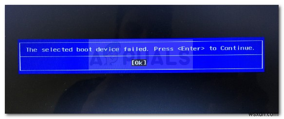 Khắc phục:Thiết bị khởi động đã chọn bị lỗi Windows 10 