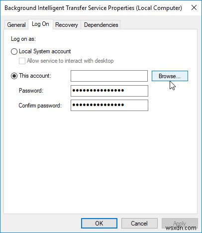 Khắc phục:Windows không thể khởi động Dịch vụ Truyền tải Thông minh Nền (BITS) 