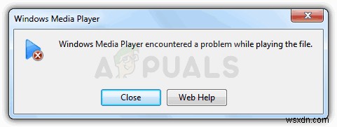 Khắc phục:Windows Media Player gặp sự cố khi phát tệp 