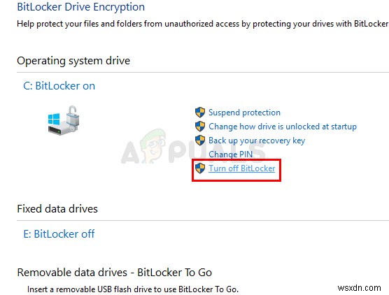 Cách bật hoặc tắt BitLocker cho Ổ đĩa hệ thống trên Windows 10 