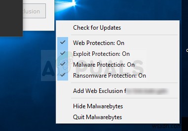 Khắc phục:Đã tắt các lớp bảo vệ thời gian thực Malwarebytes 