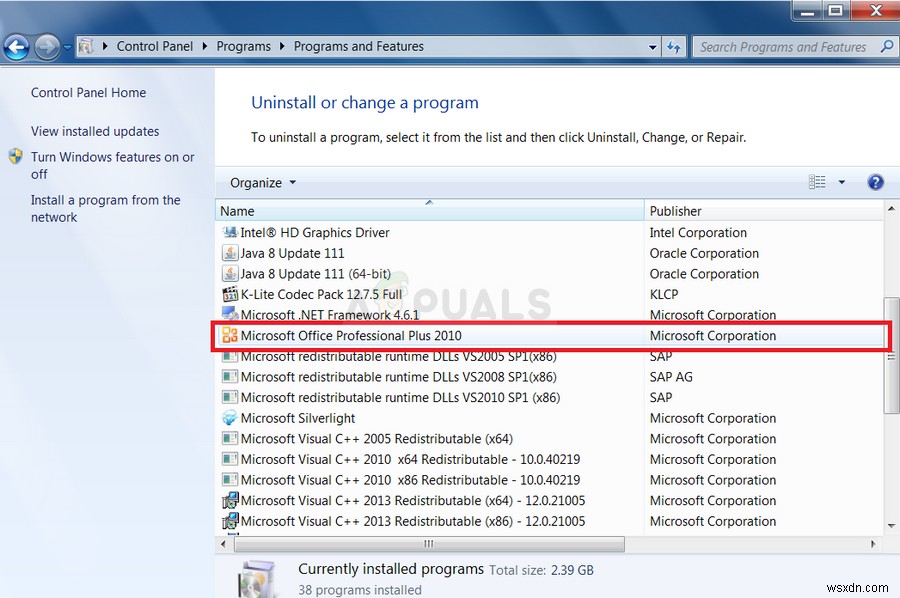 Khắc phục:Không mở được Microsoft Word Starter 2010. Thử lại hoặc sửa chữa sản phẩm trong Bảng điều khiển 