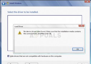 Khắc phục:Không tìm thấy trình điều khiển thiết bị nào 