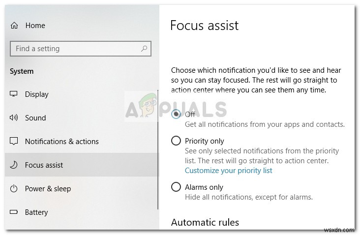 Cách thay đổi quy tắc tự động của Windows 10 Quiet Hours (Focus Assist) 