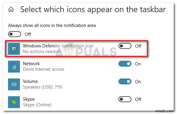 Cách xóa biểu tượng bộ bảo vệ Windows trên Windows 10 