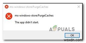 Khắc phục:“ms-windows-store:PurgeCaches, Ứng dụng không khởi động.” 